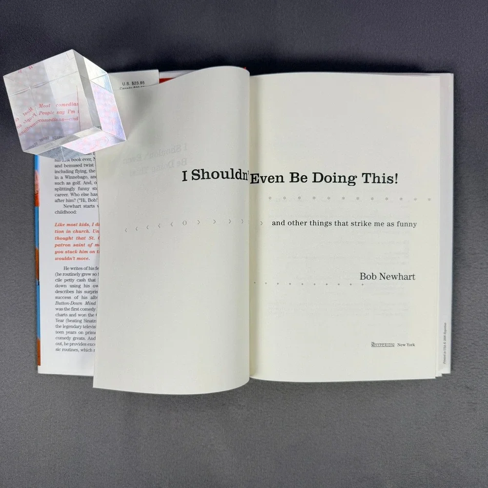 Bob‎ Newhart I Shouldn't Even Be Doing This Hardcover 1st Ed 1st Print Memoir